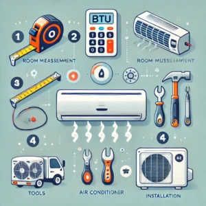 infografico para instalacao de ar condicionado